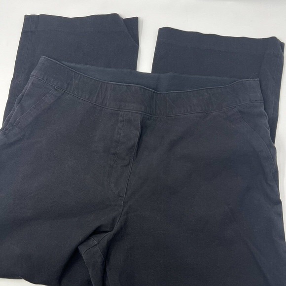 Spanx Polished Ankle Pants Women's Large Black Pull On High Rise Slim Classic - Picture 1 of 8